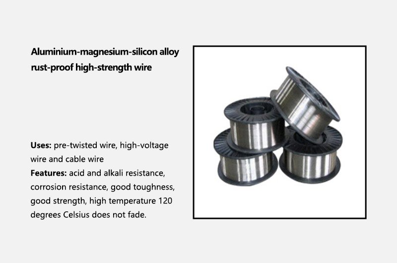 Aluminium-magnesium-silicon alloy rust-proof high-strength wire