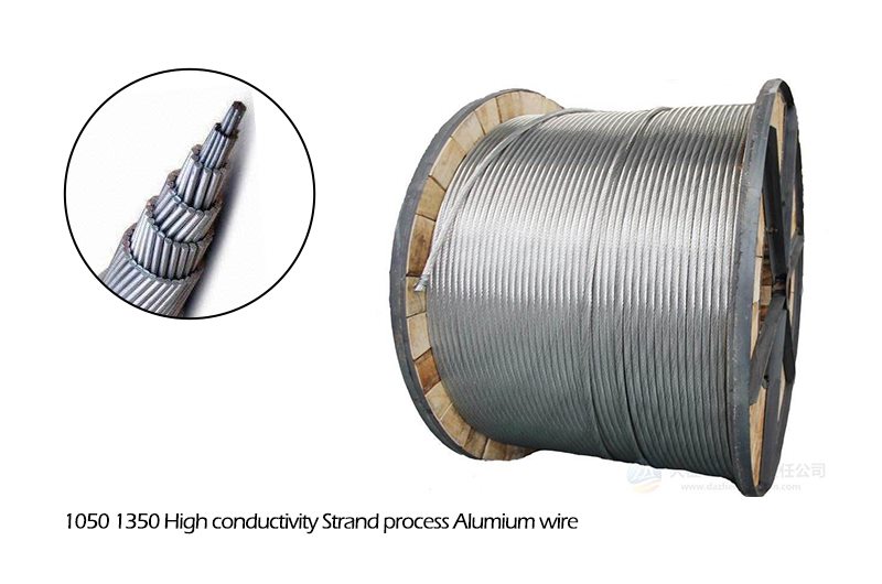 1050 1350 High conductivity Strand process Alumium wire 
