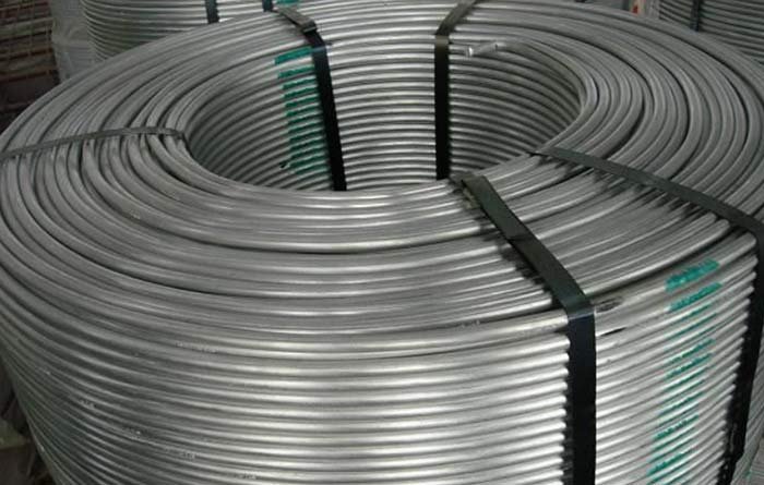 Aluminum titanium boron wire coil